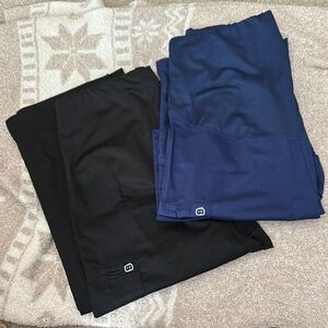 WonderWink Maternity Scrub Pants - Black and Navy